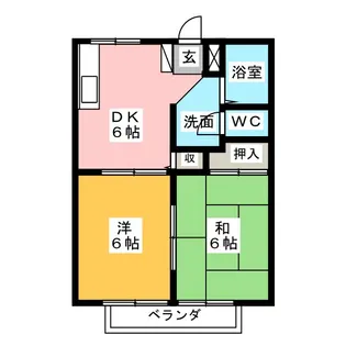 コーポ桜木【2階】の間取り