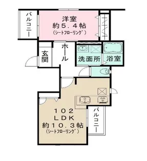 グランドール豪徳寺V【2階】の間取り