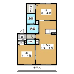 マストタウン一宮イースト【1階】の間取り