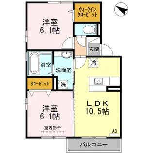 コリーヌメゾン【2階】の間取り