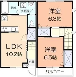 神奈川県平塚市岡崎【一戸建】の間取り