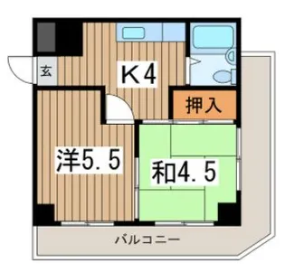 神明台ハイツ【2階】の間取り