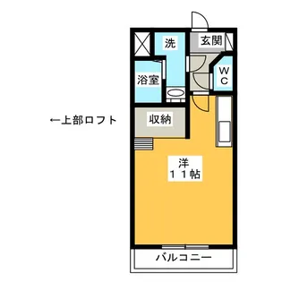 ウッドベルスクエアA棟【2階】の間取り
