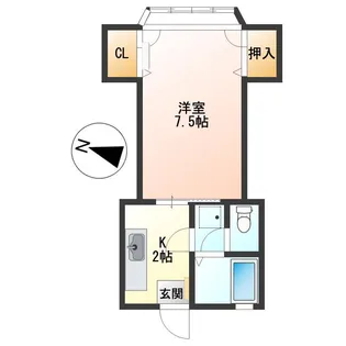 クレセント・ピュア【1階】の間取り