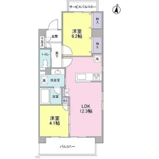 ディアレンス高島台【3階】の間取り