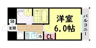 LUMINOUS桜川【4階】の間取り