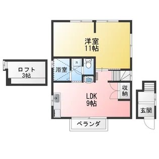 スピード若木第3【2階】の間取り