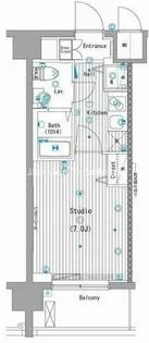 グランド・ガーラ横濱桜木町【9階】の間取り