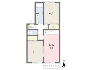 ビュージュネス蓮沼【2階】の間取り