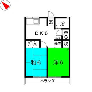 シティーハイムヤスダ【2階】の間取り