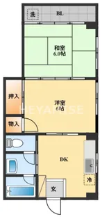 コーポ岩屋【3階】の間取り