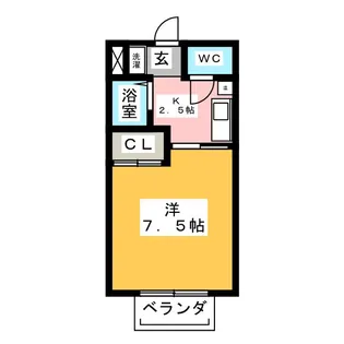 コーポゆたか【2階】の間取り