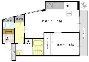 ノッティングヒル【3階】の間取り
