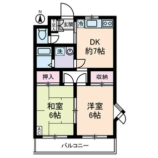 ルミエール本宿四番館【2階】の間取り