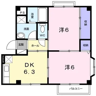 ヴィクトワール本城【2階】の間取り