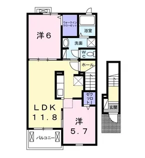 クレメント・II【2階】の間取り