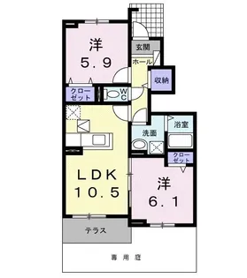 シャテリーナ【1階】の間取り