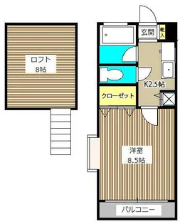 ハピネス行徳【1階】の間取り