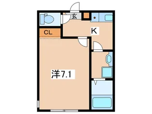 仮)大岡一丁目集合住宅B棟【1階】の間取り