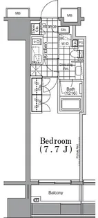 ザ・パークハビオ蔵前【11階】の間取り