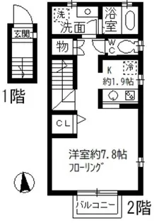 プルミエ葛西【2階】の間取り