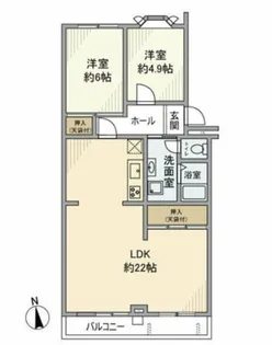 大宮公園サンライトマンション弐番館【2階】の間取り