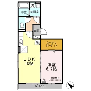 ニューハイツタリカドE【2階】の間取り