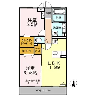 ソレアード【2階】の間取り