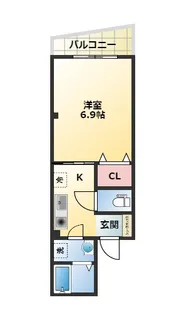 HUKUOKAビル【1階】の間取り
