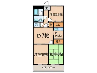 ハイツ北尾【2階】の間取り