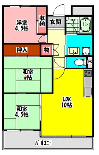 平安ハイツ【4階】の間取り
