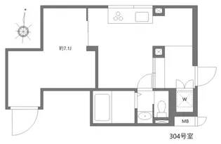 ミオテゾーロ哲学堂カーザ【3階】の間取り