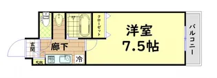 ジュネーゼ本町西【4階】の間取り