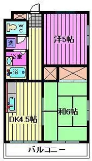 コーポ鈴蘭【3階】の間取り