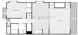 猪高ハイツ【2階】の間取り