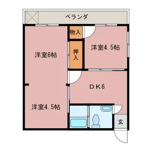 サンハイツ井野台【3階】の間取り