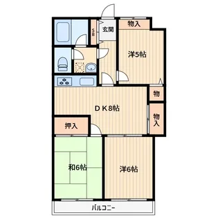 フローラレジデンス川口【6階】の間取り