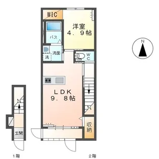 利便性良好の好立地物件【エスポアール・佐沼】【2階】の間取り