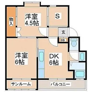 舞子片山住宅6号棟【3階】の間取り