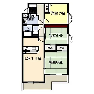 コーポユトリア【4階】の間取り