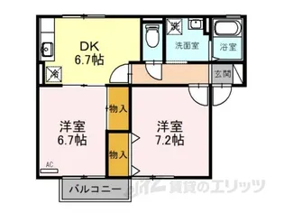 パインフォレスト B棟【1階】の間取り