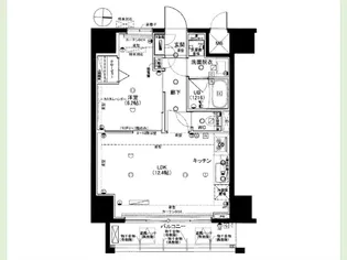 ライジングプレイス浅草NORTH【1階】の間取り