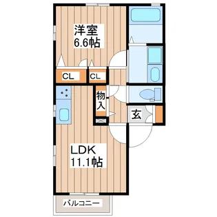 シャーメゾンシルクB【2階】の間取り