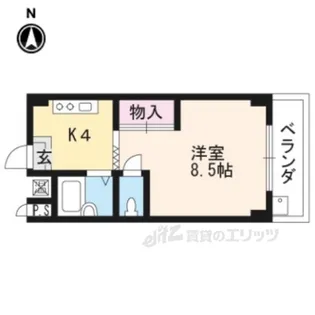 アサクラハイツ【4階】の間取り