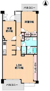 パークサイド駒川【2階】の間取り
