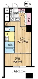 リーガル四ツ橋立売堀II【3階】の間取り