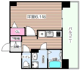 エスリード南森町【4階】の間取り