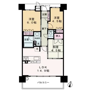 ザ・パークハウス梅田【11階】の間取り