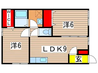 パ-クヒル【1階】の間取り