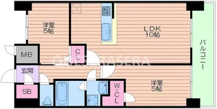 スプランディッド淀屋橋DUE【15階】の間取り